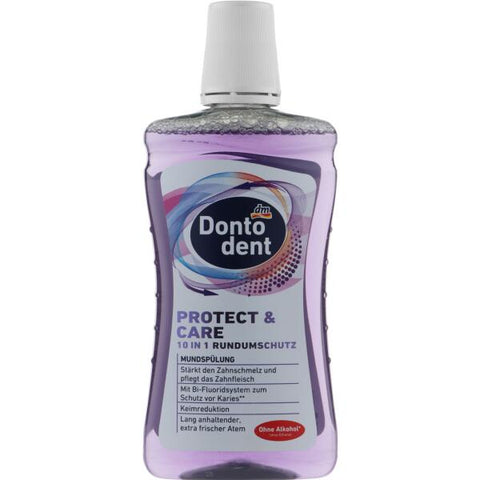 Dontodent - Bain de bouche Protect & Care 10 en 1 protection complète, 500 ml