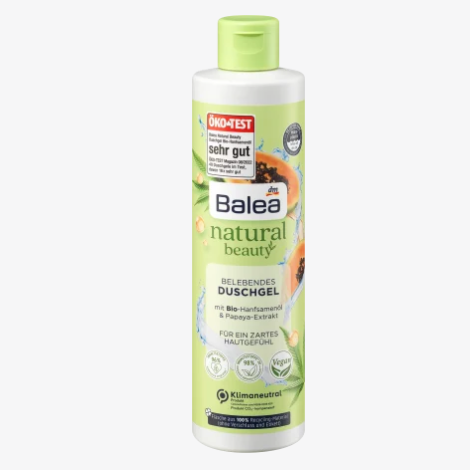 Balea - Douche beauté naturelle graines de chanvre & papaye, 250 ml
