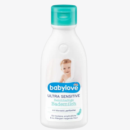 Babylove - Additif bain bébé lait de bain ultra sensible, 250 ml