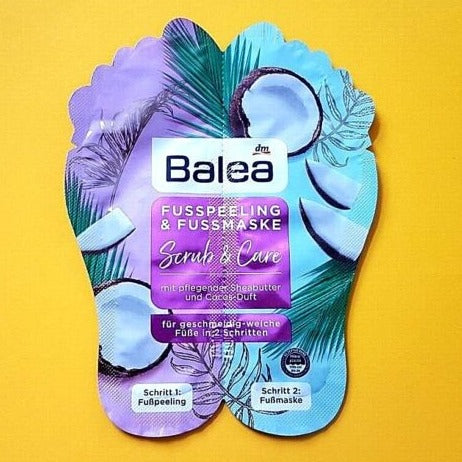Balea - Ensemble exfoliant et masque crème pour les pieds (2 x 10 ml)