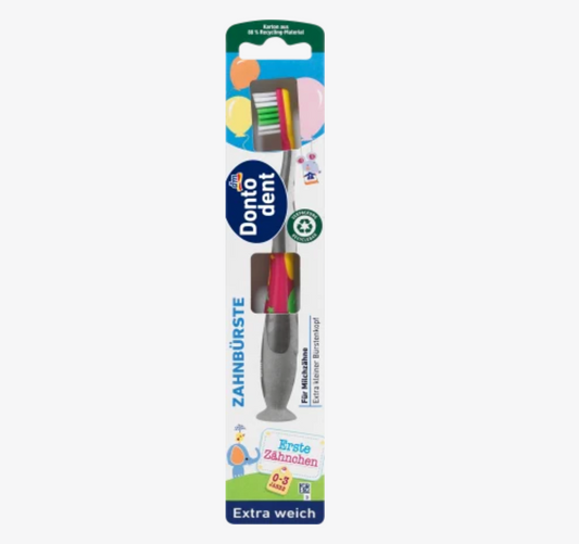 Dontodent - Brosse à dents enfants premières dents extra douce, 0 à 3 ans